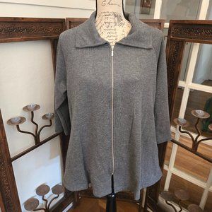 TravelSmith Heathered Grey Jacket, Sz L